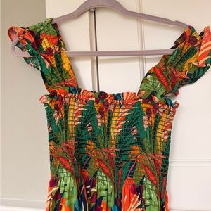 Colorful Sleeveless Smocked Dress
